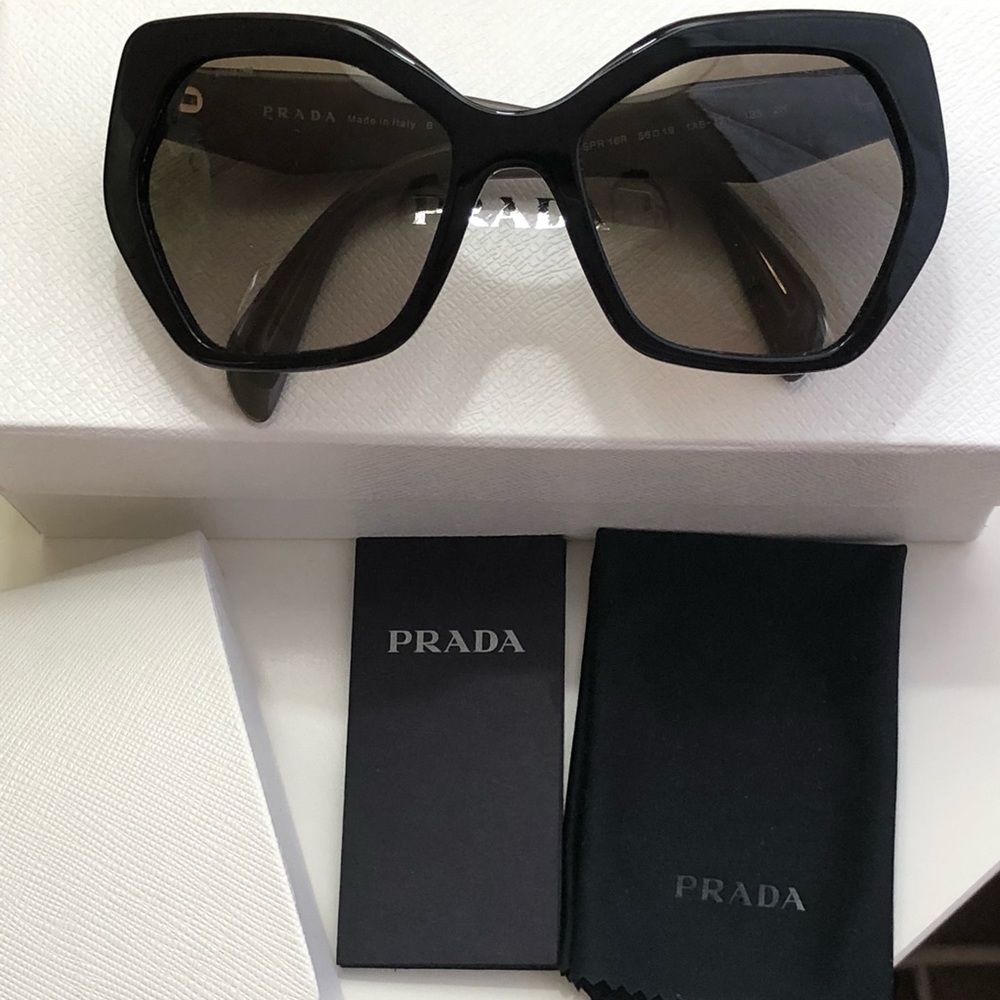 Prada Two-Color Geometric Sunglasses